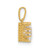 10k Tiara Collection Polished Square CZ Pendant 10YC412