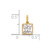 10k Tiara Collection Polished Square CZ Pendant 10YC412