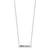 14KW 5 Birthstone w/ 18k Rhodium Plated Bezels Small Bar Necklace XNA1086/5W