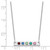 14KW 5 Birthstone w/ 18k Rhodium Plated Bezels Small Bar Necklace XNA1086/5W