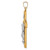 14k Two-tone Hollow Polished Center X Crucifix XR1731