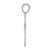 14k White Gold Cross Pendant XR1206