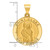 14K Polished/Satin St. Clare Hollow Medal Pendant XR1684