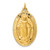 14k Solid Polished/Satin Large Oval Miraculous Medal XR1755