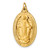14k Solid Polished/Satin Large Oval Miraculous Medal XR1755