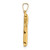 14k Polished Hollow Chai Symbol Pendant XR2003