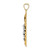 14k Two-tone Polished and Twisted Hollow INRI Crucifix Pendant XR2036
