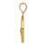 14k Polished and Satin St Francis of Assisi Medal Hollow Pendant XR1326