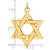 14k Polished Solid Star of David Pendant XR1961