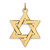 14k Polished Solid Star of David Pendant XR1961