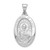 14K White Gold Polish/Satin Sacred Heart Jesus Hollow Pendant XR1240