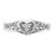 14k White Gold VS Diamond heart ring Y1733VS