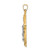 14k Two-tone INRI Hollow Crucifix Pendant XR290