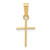 14k Polished Cross Pendant XR128