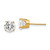 14k 6.5mm CZ stud earrings XD13CZ