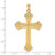 14k Polished and Textured Solid Fleur de Lis Cross Pendant XR1934