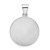 14k White Gold Polished/Satin St Christopher Medal Hollow Pendant XR1301