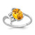 14k White Gold 8x6mm Oval Citrine A Diamond ring Y2217CI/A