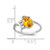 14k White Gold 8x6mm Oval Citrine A Diamond ring Y2217CI/A