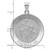14k White Gold Polished/Satin St Christopher Medal Hollow Pendant XR1303