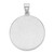 14k White Gold Polished/Satin St Christopher Medal Hollow Pendant XR1303