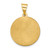 14k Polished and Satin Our Lady of Lourdes Medal Hollow Pendant XR1254