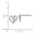 14k White Gold AA Diamond Heart Earrings XE40WAA