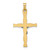 14k Two-tone Polished Hollow INRI Crucifix Twisted Cross Pendant XR2032