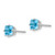 14k White Gold 5mm Square Earring Mounting XE61W