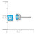 14k White Gold 5mm Square Earring Mounting XE61W