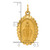 14k Solid Polished/Satin Medium Oval Scalloped Miraculous Medal XR1752