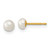 14k 3-4mm FW Cultured Pearl 14in Necklace, 5in. Bracelet & Earring Set XF502SET