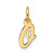 10k Small Script Initial O Charm 10YC1556O