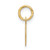 10k Small Script Initial O Charm 10YC1556O