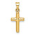14k Polished Diamond-cut Reversible Puffed Cross Pendant XR1878