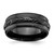 Chisel Black Zirconium Polished 8mm Band ZCR103-12.5