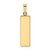 14k Two-tone Polished Hollow Mezuzah w/Star of David and Chai Pendant XR2033