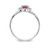 14k White Gold 6x4mm Oval Pink Sapphire AAA Diamond ring Y2149SP/AAA