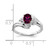 14k White Gold 7x5mm Oval Rhodolite Garnet VS Diamond ring Y2222RG/VS