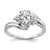 14k White Gold 7x5mm Oval Cubic Zirconia A Diamond Ring Y2222CZ/A