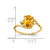 14k 8x6mm Oval Citrine AA Diamond ring Y2245CI/AA