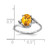 14k White Gold 8x6mm Oval Citrine AA Diamond ring Y2246CI/AA