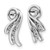 14k White Gold Fancy Diamond Earring Jackets Mountings XJ27W