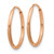 14k Rose Gold 1.25mm Diamond-cut Endless Hoop Earring XY1257