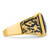 14k Men's Polished and Textured with Black Enamel and Onyx Masonic Ring Y4096M