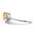 14k White Gold 6mm Heart Citrine A Diamond ring Y2155CI/A