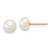 14k 6-7mm White FW Cultured Pearl 18in. Necklace 7.25 Bracelet Earring Set XF500SET