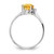 14k White Gold 6mm Heart Citrine AAA Diamond ring Y2155CI/AAA