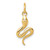 10k Solid Polished Snake Charm 10K1009