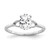 14k White Gold 7x5mm Oval Cubic Zirconia Ring Y2194CZ